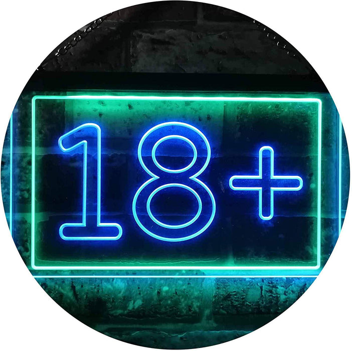 Adults Only 18+ LED Light Sign - Way Up Gifts