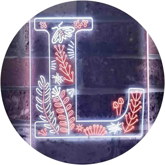 Family Name Letter L Monogram Initial LED Light Sign - Way Up Gifts
