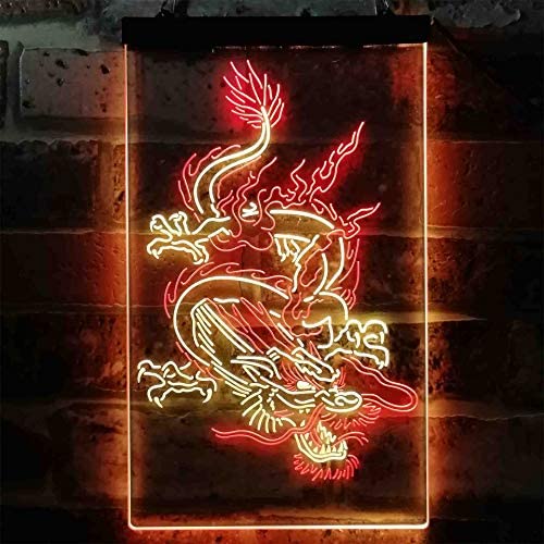 Chinese Dragon Man Cave Tattoo LED Light Sign - Way Up Gifts