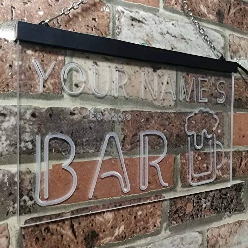 Personalized Bar LED Light Sign - Way Up Gifts