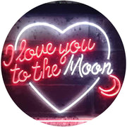 I Love You to The Moon LED Light Sign - LED Gift Works