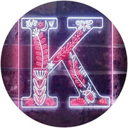 Family Name Letter K Monogram Initial LED Light Sign - LED Gift Works