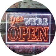 Yes We're Open LED Light Sign - LED Gift Works