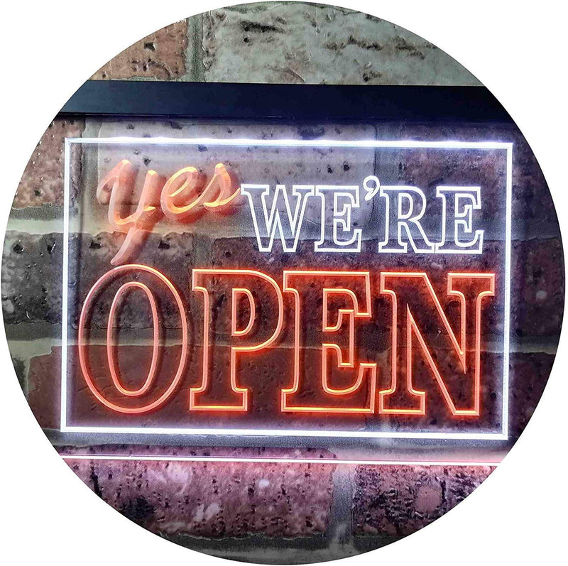 Yes We're Open LED Light Sign - LED Gift Works