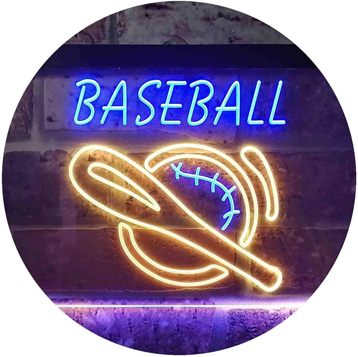 Baseball Man Cave Sports Wall Decor LED Light Sign - Way Up Gifts