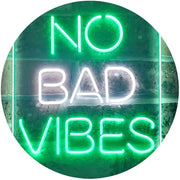 No Bad Vibes Room Display LED Light Sign - LED Gift Works