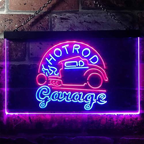Hot Rod Garage LED Light Sign - Way Up Gifts