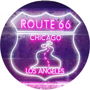 Chicago to Los Angeles Route 66 LED Light Sign - LED Gift Works