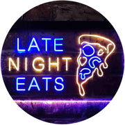 Late Night Eats Pizza LED Light Sign - LED Gift Works