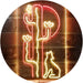 Cactus Wolf Coyote Howling Full Moon LED Light Sign - Way Up Gifts
