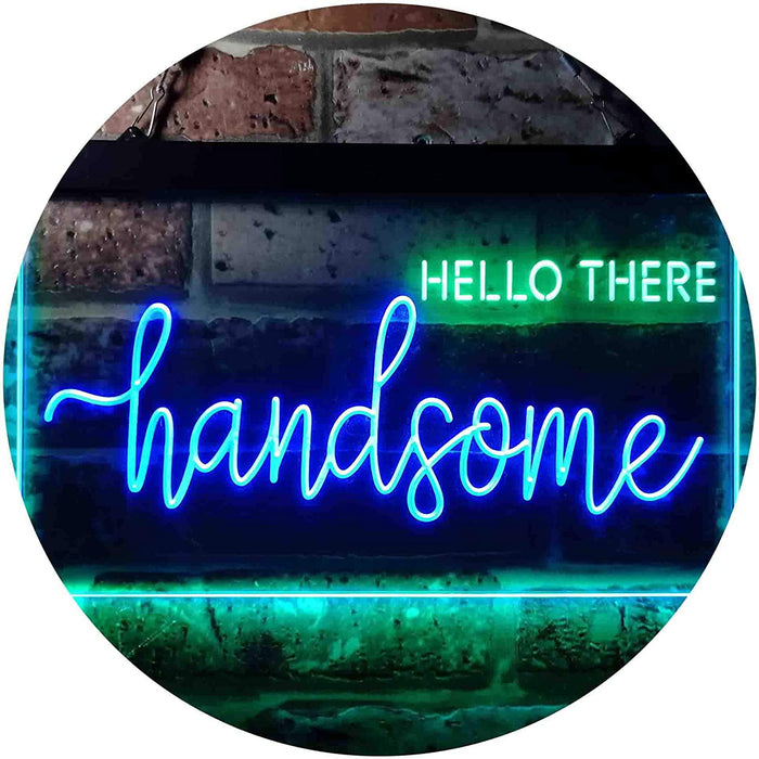 Boyfriend Gift Quote Hello There Handsome LED Light Sign - Way Up Gifts