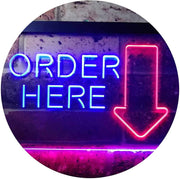 Arrow Order Here LED Light Sign - LED Gift Works