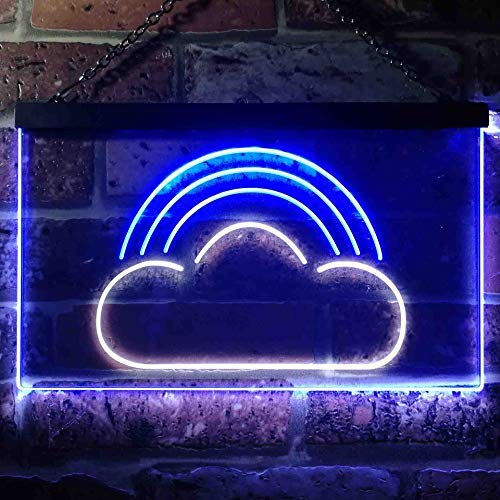 Rainbow Cloud Kids Room Decor LED Light Sign - LED Gift Works