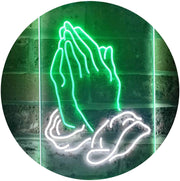 Religious Hands Praying LED Light Sign - LED Gift Works