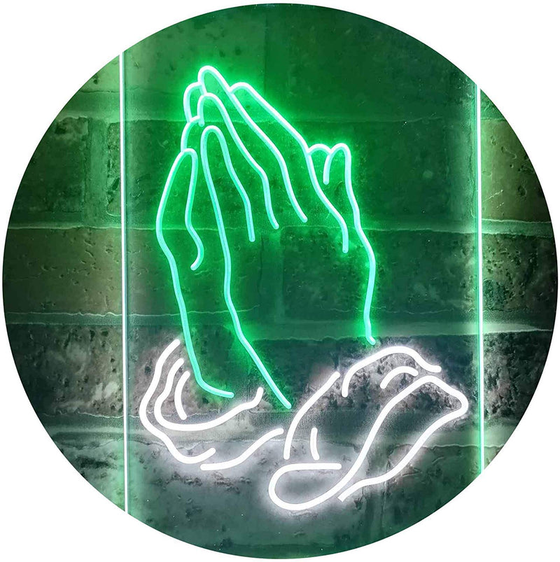 Religious Hands Praying LED Light Sign - LED Gift Works