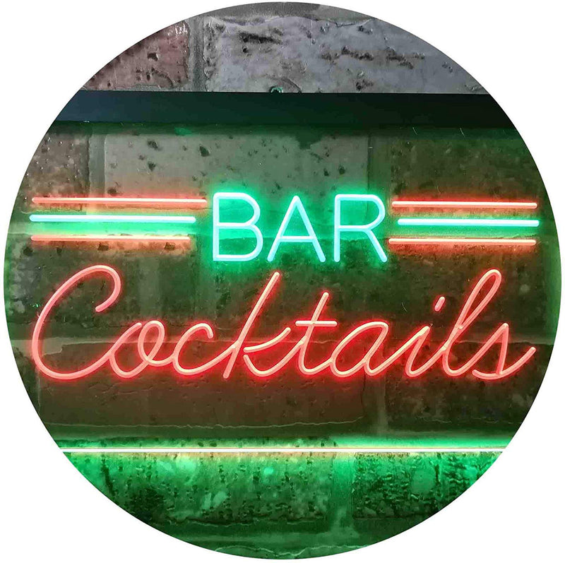 Bar Cocktails LED Light Sign - LED Gift Works