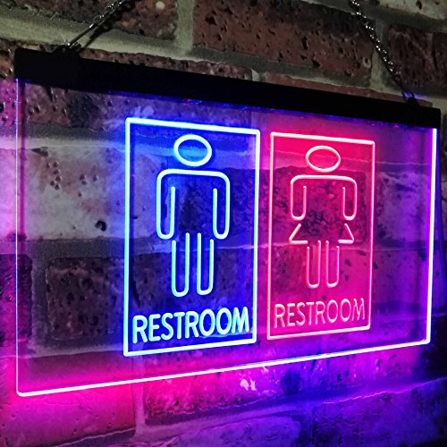 Male Female Restroom LED Light Sign - Way Up Gifts