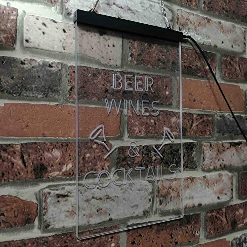 Beer Wine Cocktails LED Light Sign - Way Up Gifts