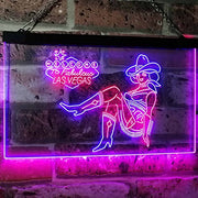 Cowgirl Welcome to Las Vegas LED Light Sign - LED Gift Works