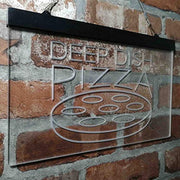 Deep Dish Pizza LED Light Sign - LED Gift Works