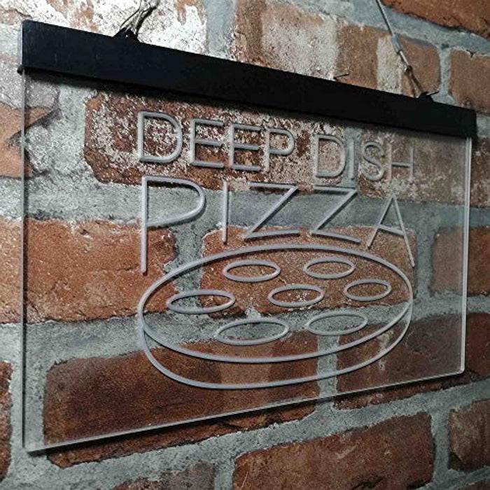 Deep Dish Pizza LED Light Sign - Way Up Gifts