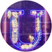 Family Name Letter U Monogram Initial LED Light Sign - Way Up Gifts