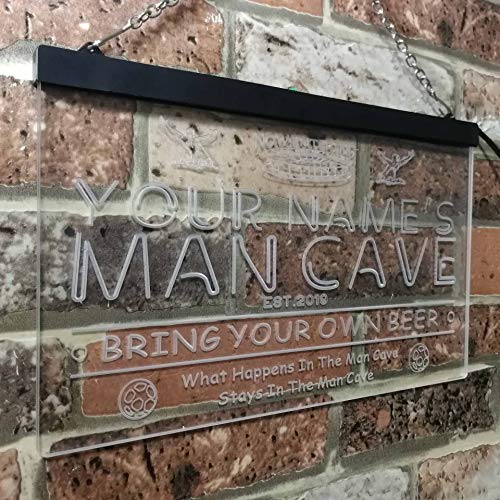 Personalized Sports Soccer Theme Man Cave LED Light Sign - Way Up Gifts