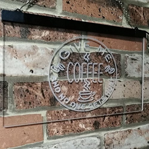 Give Me Coffee LED Light Sign - LED Gift Works