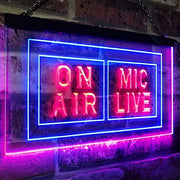 On Air Mic Live LED Light Sign - LED Gift Works
