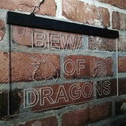 Beware of Dragon Kid Room Decoration LED Light Sign - LED Gift Works