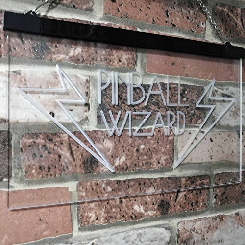 Arcade Game Room Pinball Wizard LED Light Sign - Way Up Gifts