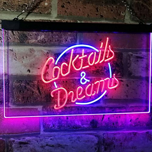 Cocktails & Dreams LED Light Sign - Way Up Gifts