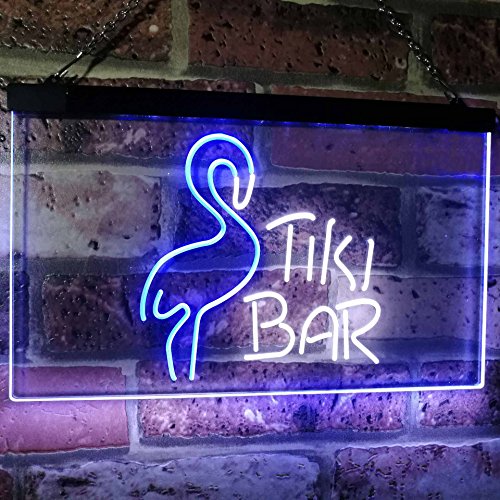 Flamingo Tiki Bar LED Light Sign - Way Up Gifts