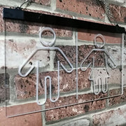 Restrooms LED Light Sign - LED Gift Works
