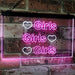 Hearts Girls Girls Girls LED Light Sign - Way Up Gifts