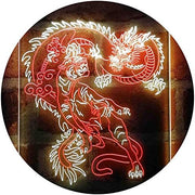 Tiger and Dragon Fight Man Cave Room Garage LED Light Sign - LED Gift Works