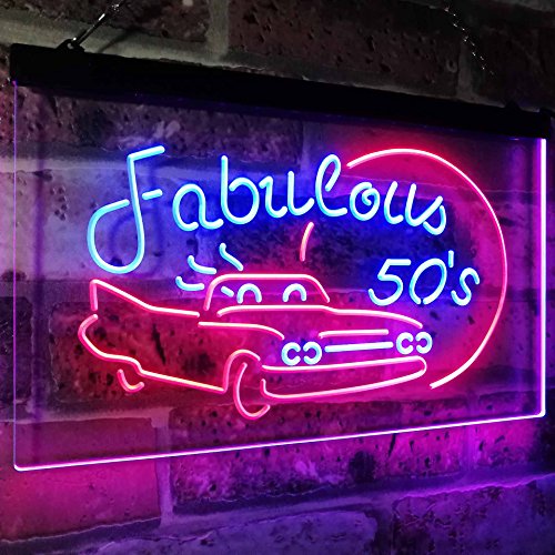 Fabulous 50s LED Light Sign - Way Up Gifts