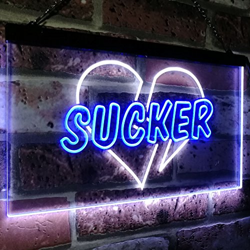Love Broken Heart Sucker LED Light Sign - LED Gift Works