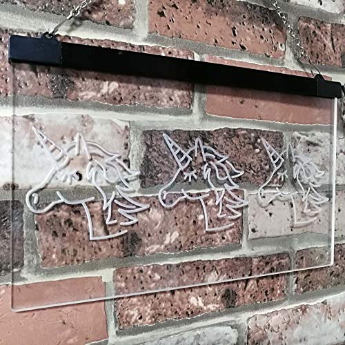 Three Unicorns LED Light Sign - LED Gift Works