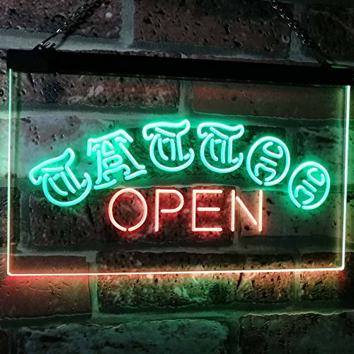 Tattoo Open LED Light Sign - LED Gift Works