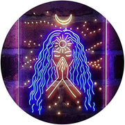 Psychic Girl Moon Star Bedroom Decoration LED Light Sign - LED Gift Works