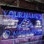 Personalized Man Cave LED Light Sign - LED Gift Works