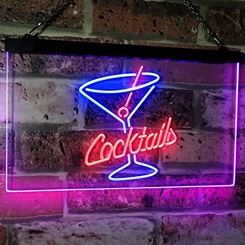 Cocktails LED Light Sign - LED Gift Works