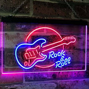 Guitar Rock & Roll Band Music LED Light Sign - LED Gift Works