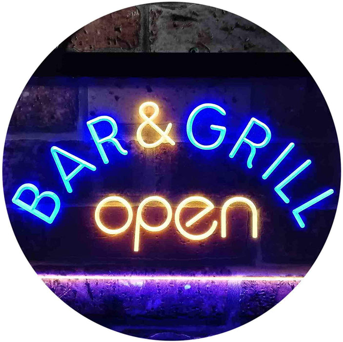 Bar & Grill Restaurant Open LED Light Sign - Way Up Gifts