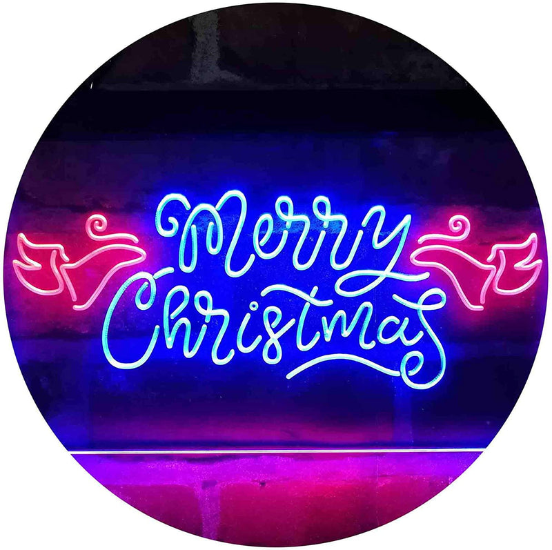 Merry Christmas Wing Decoration LED Light Sign - LED Gift Works