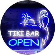 Parrot Tiki Bar Open LED Light Sign - LED Gift Works