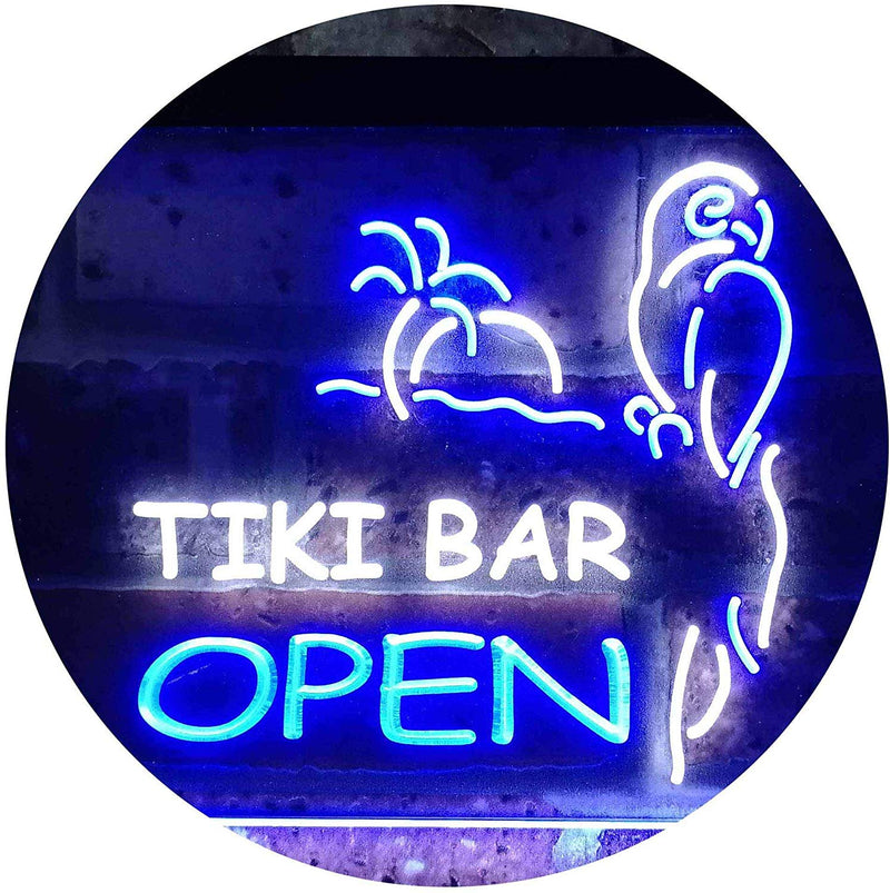 Parrot Tiki Bar Open LED Light Sign - LED Gift Works
