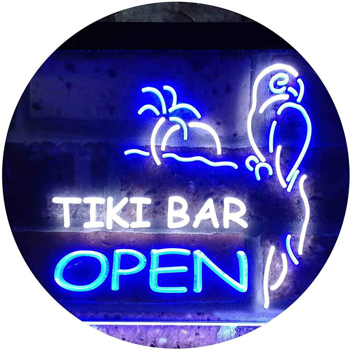 Parrot Tiki Bar Open LED Light Sign - Way Up Gifts