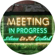 Meeting in Progress Do Not Disturb LED Light Sign - LED Gift Works